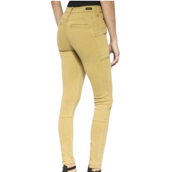 Liverpool Dull Gold Ankle Cargo Jeans with Zipper - Picture 2 of 9